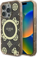 Guess GUHMP16XH4PYEEW Iml 4g peony iphone 16 pro max kemény hátlap tok, barna kép