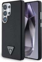 Guess GUHMS25LPGTSPSK grained triangle logo samsung galaxy s25 ultra magsafe kemény hátlap tok kép