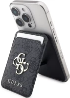 Guess GUWMSHG4BLK 4g metal logo magsafe kompatibilis kitámasztható kártyatartó, fekete kép