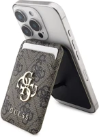 Guess GUWMSHG4BLW 4g metal logo magsafe kompatibilis kitámasztható kártyatartó, barna kép