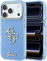 Guess IML 4G Iml 4g script metal apple iphone 18 pro max / 17 pro max tok, kék-arany kép