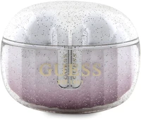 Guess NT3666339210397 Guess tws headset - átlátszó/pink csillámos vezeték nélküli stereo kép