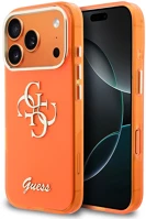 Guess NT3666339590390 4g script metal logo - narancssárga hátlap tok kép