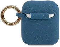 Guess SOP105063 Silicone glitter apple airpods 1/2 tok, kék kép