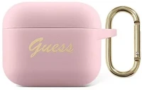 Guess SOP105075 Silicone vintage script apple airpods 3 tok, rózsaszín kép