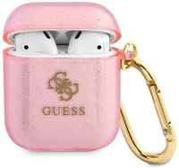 Guess SOP105081 Glitter collection apple airpods 1/2 tok, rózsaszín kép