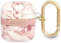Guess SOP105091 Marble strap collection apple airpods 1/2 tok, rózsaszín kép