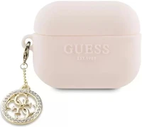 Guess XP128618 3d airpods pro 2 tartó- pink szilikon tok, 4g medállal kép