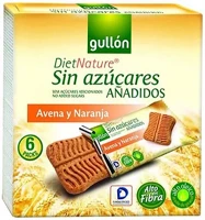 Gullon 14.01001 Keksz  snack zabos narancsos 144g kép