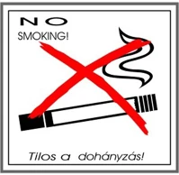 Gungl dekor 200 / 170 Matrica tilos a dohányzás! fehér 