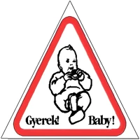 Gungl dekor 210 / 20 Matrica gyermek az autóban fehér 