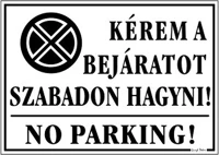 Gungl dekor 21.0009702 Piktogram kérem a bejáratot szabadon hagyni fehér kép