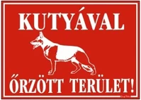Gungl dekor 21.00099 Piktogram kutyával őrzött terület piros kép