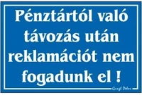 Gungl dekor 21.0011102 Piktogram pénztártól való távozás után… fehér kép