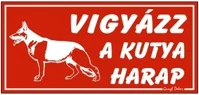 Gungl dekor 21.00118 Piktogram vigyázz a kutya harap! piros kép