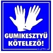 Gungl dekor 21.00627 Matrica gumikesztyű kötelező kék 10x10 cm 