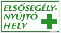 Gungl dekor 21.01453 Matrica elsősegélynyújtó hely  17,5 x 25 cm 