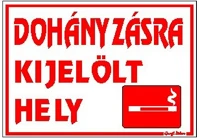 Gungl dekor 221 / 20 Matrica dohányzásra kijelölt hely fehér piros 