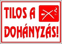 Gungl dekor 221 / 30 Matrica tilos a dohányzás! fehér 