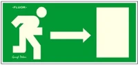 Gungl dekor 300 / 31 Piktogram menekülési irány jobbra zöld (fluor.) kép