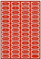 Gungl dekor QUOT;D"; Matrica fűszeres piros 