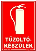 Gungl dekor QUOT;F&QUOT; Matrica tűzoltókészülék piros 