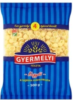 Gyermelyi 14.00688 Száraztészta kagyló  4 tojásos 500g kép
