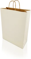 H-green 12932 Sodrottfüles papírtáska 320x420mm 150mm talp l méret 200 db/doboz, fehér kép