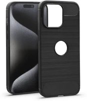 Haffner HF212017 Carbon szilikon tok - apple iphone 15 pro max - fekete kép