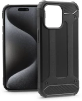Haffner HF212024 Apple iphone 15 pro max ütésálló hátlap - armor - fekete kép