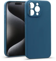 Haffner HF213151 Matt szilikon tok - apple iphone 15 pro - kék kép