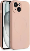 Haffner HF229107 Apple iphone 15 plus szilikon hátlap - silicone mag cover - rózsaszín kép
