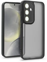 Haffner HF238383 Samsung sm-s921 galaxy s24 hátlap kameravédő peremmel, lencsevédő üveggel -     variete - fekete kép