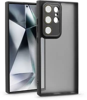 Haffner HF238468 Samsung sm-s928 galaxy s24 ultra hátlap kameravédő peremmel, lencsevédő üveggel - variete - fekete kép