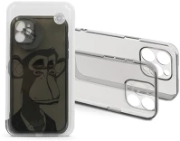 Haffner HF241345 Apple iphone 11 szilikon hátlap - gray monkey - átlátszó kép