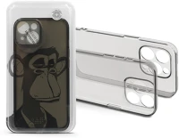 Haffner HF241741 Apple iphone 14 szilikon hátlap - gray monkey - átlátszó kép
