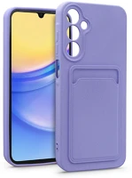 Haffner HF258862 Samsung a155 galaxy a15 4g/galaxy a15 5g szilikon hátlap kártyatartóval - card case - lila kép
