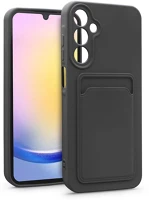 Haffner HF259241 Samsung galaxy a25 5g szilikon hátlap kártyatartóval - card case - fekete kép