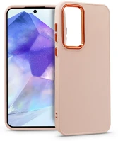 Haffner HF267956 Samsung galaxy a55 szilikon hátlap - frame - rózsaszín kép