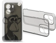 Haffner HF272592 Xiaomi redmi 13c szilikon hátlap - gray monkey - átlátszó kép