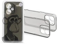Haffner HF272653 Xiaomi redmi note 13 pro+ szilikon hátlap - gray monkey - átlátszó kép