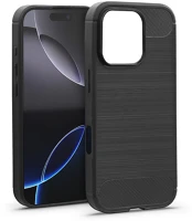Haffner HF304309 Carbon szilikon tok - apple iphone 16 pro - fekete kép