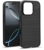 Haffner HF304316 Carbon szilikon tok - apple iphone 16 pro max - fekete kép