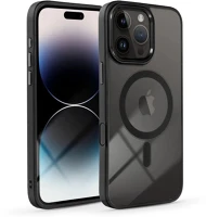 Haffner HF310089 Edge mag cover szilikon tok - apple iphone 16 pro - fekete/átlátszó kép