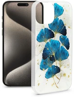 Haffner HF632739 Apple iphone 15 pro max szilikon hátlap - gold glam - leaves kép