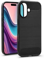 Haffner HF782433 Apple iphone 16 szilikon hátlap - carbon - fekete kép