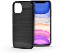 Haffner PT-5239 Apple iphone 11 szilikon hátlap - carbon - fekete kép