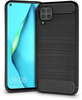 Haffner PT-5576 Huawei p40 lite szilikon hátlap - carbon - fekete kép