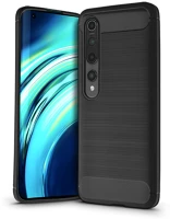 Haffner PT-5758 Xiaomi mi 10 szilikon hátlap - carbon - fekete kép