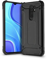 Haffner PT-5818 Xiaomi redmi 9 ütésálló hátlap - armor - fekete kép